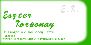 eszter korponay business card